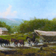 El Conestoga Wagon, con el conductor en su posición tradicional al lado izquierdo. Foto: Wikipedia